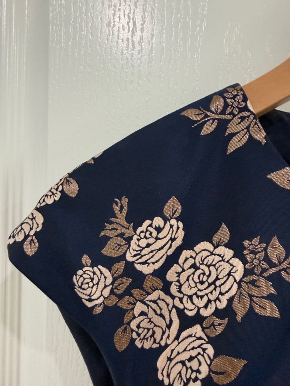 Gal Meets Glam Collection Jenny Wallpaper Rose Jacquard Fit and Flare Dress 2 - Picture 6 of 8